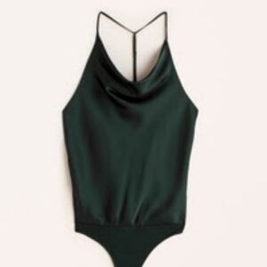 Dark Green Halter Bodysuit